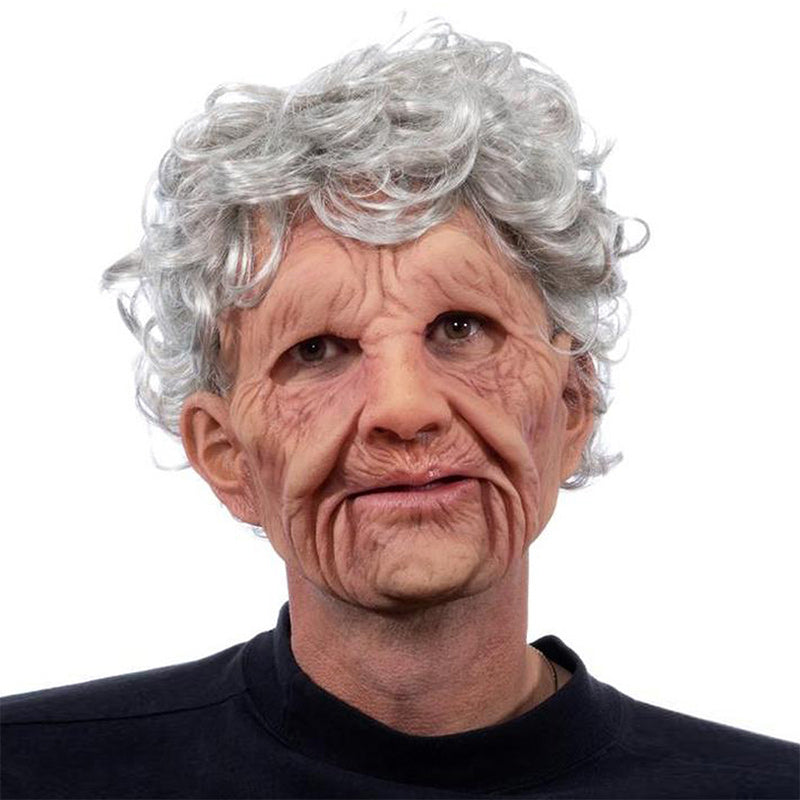 Halloween Mask | Full Face Natural Latex | Fits Heads Up to 24 in | Slate