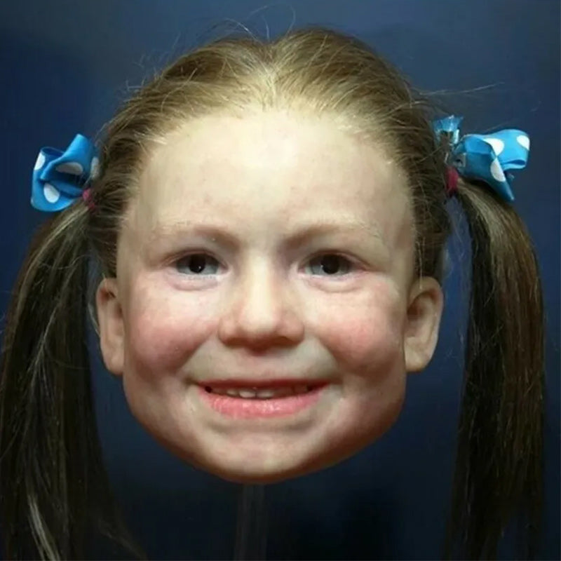 Halloween Mask | Full Face Natural Latex | Fits Heads Up to 24 in | Slate
