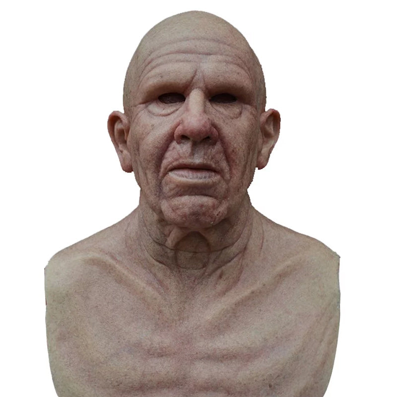 Halloween Mask | Full Face Natural Latex | Fits Heads Up to 24 in | Slate