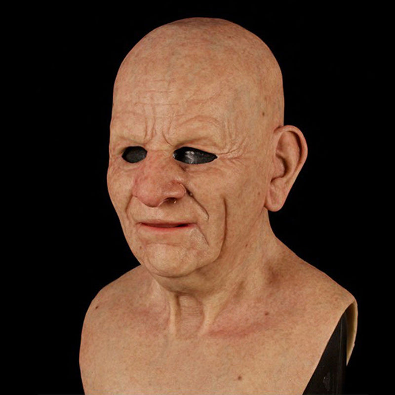 Halloween Mask | Full Face Natural Latex | Fits Heads Up to 24 in | Slate