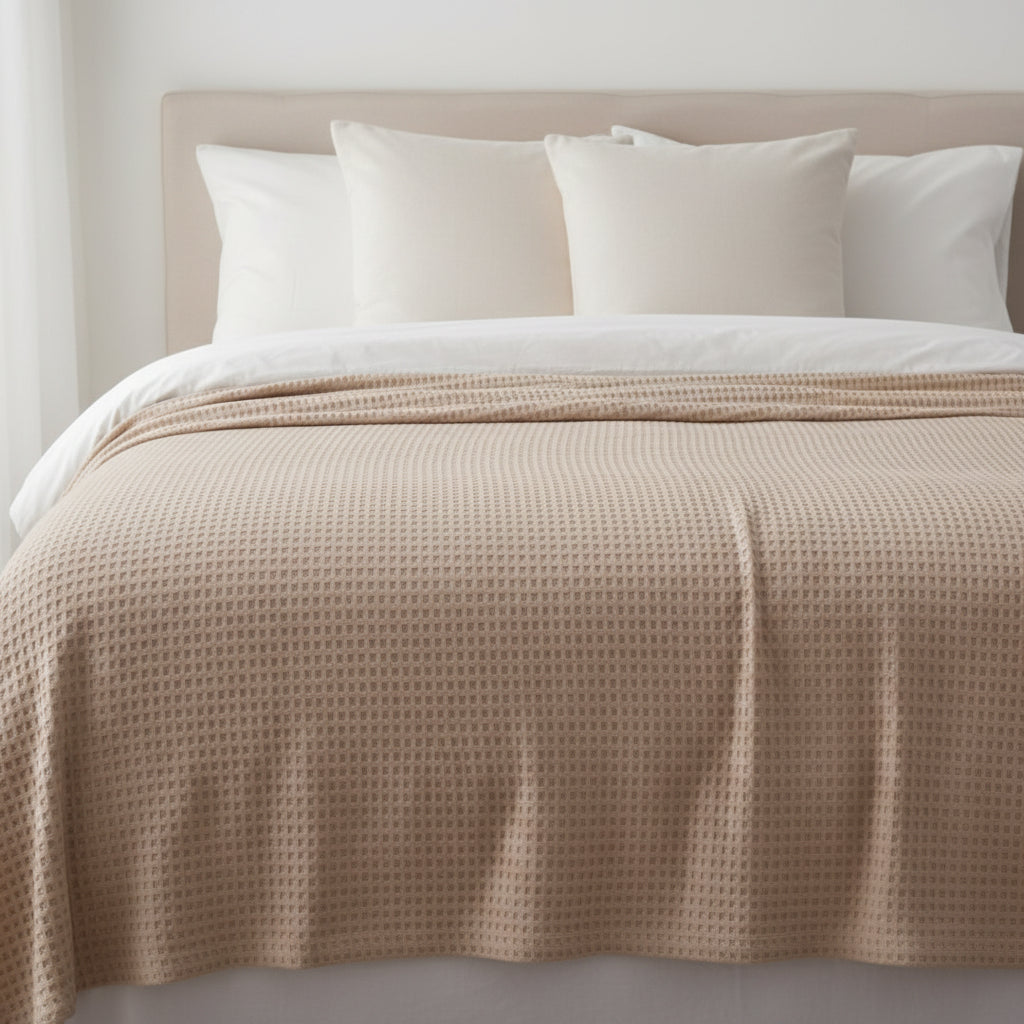 Throw Blanket | Breathable Waffle Weave | 6 Colors | Lyric