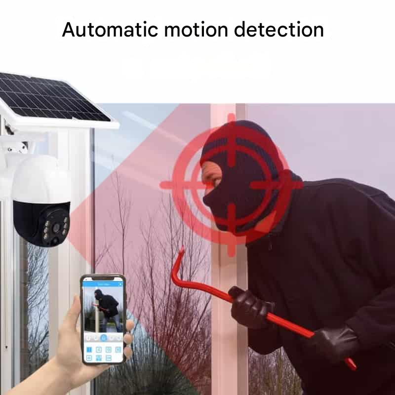 Solar Dual-Lens Security Camera | 10x Zoom 360° PTZ | 12,000 mAh IP66 4G Wi-Fi | Vigiora