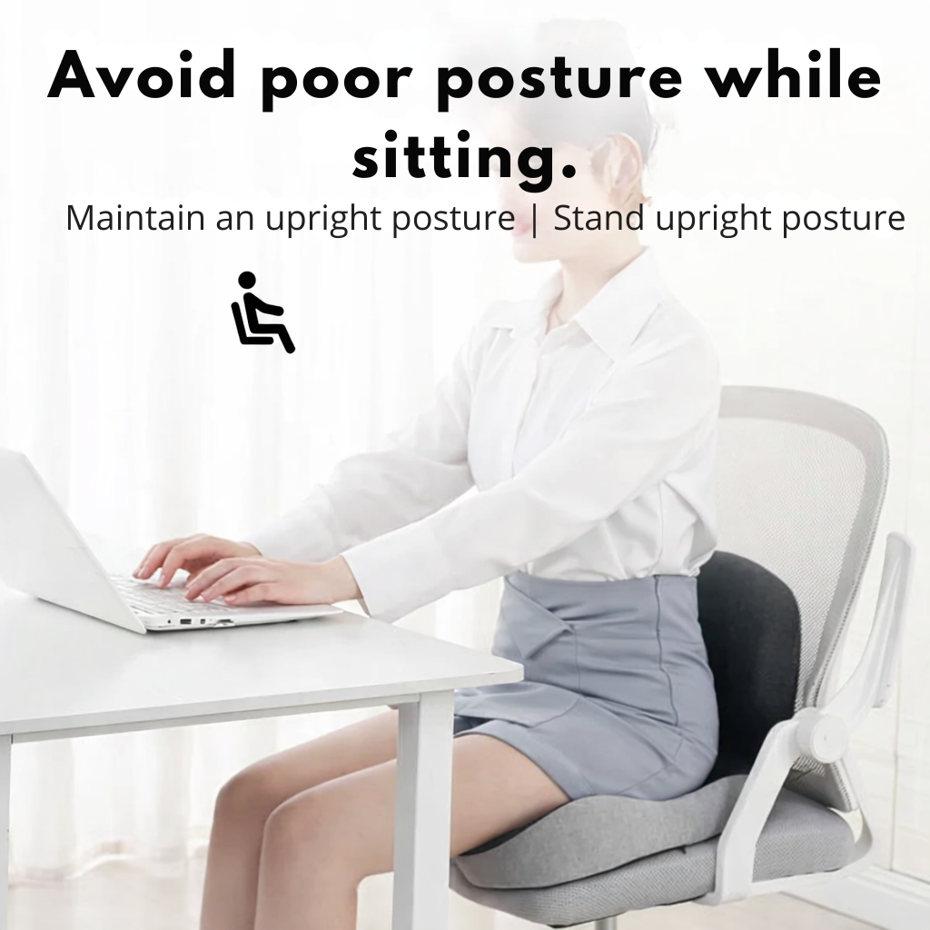 Seat Cushion | Ergonomic Memory Foam Seat Cushion | Pressure-Relieving & Non-Slip | ErgoComfort
