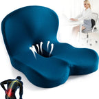 Seat Cushion | Ergonomic Memory Foam Seat Cushion | Pressure-Relieving & Non-Slip | ErgoComfort
