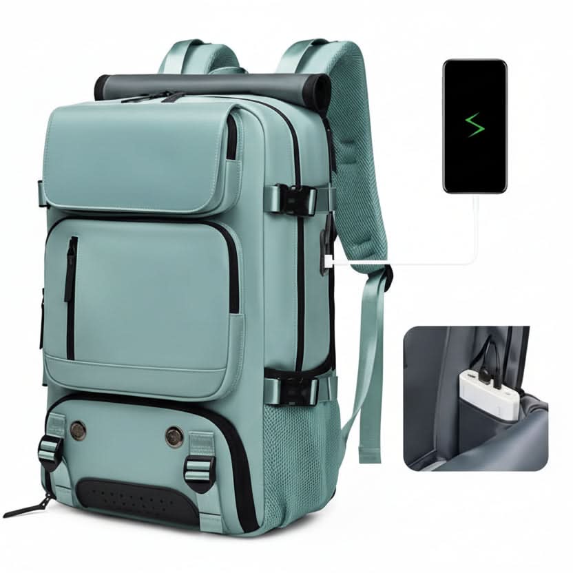 Travel Backpack | Water-Resistant | USB Charging Port | Fleet