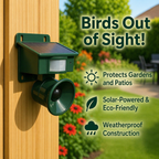 Bird Repeller | Solar-Powered Sensor | Animal-Friendly Predator Calls | Birdfend