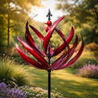 Weather Vane | Lotus Metal Wind Spinner | Rust-Resistant | Windbloom