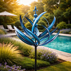 Weather Vane | Lotus Metal Wind Spinner | Rust-Resistant | Windbloom