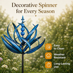 Weather Vane | Lotus Metal Wind Spinner | Rust-Resistant | Windbloom