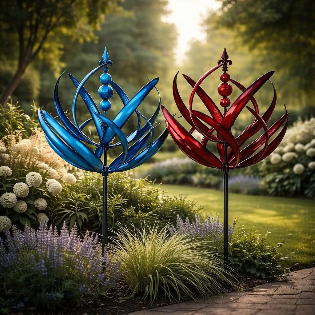 Weather Vane | Lotus Metal Wind Spinner | Rust-Resistant | Windbloom