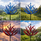 Weather Vane | Lotus Metal Wind Spinner | Rust-Resistant | Windbloom