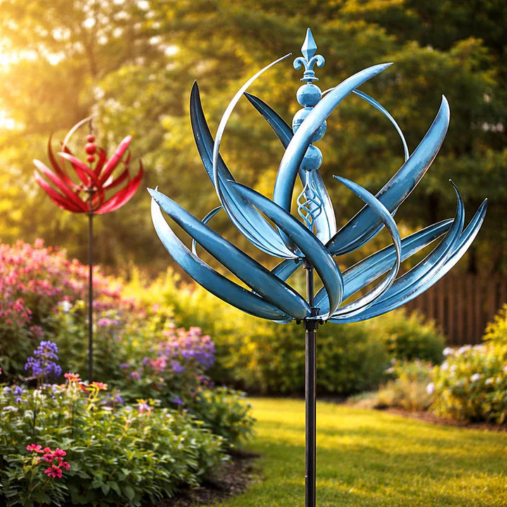 Weather Vane | Lotus Metal Wind Spinner | Rust-Resistant | Windbloom