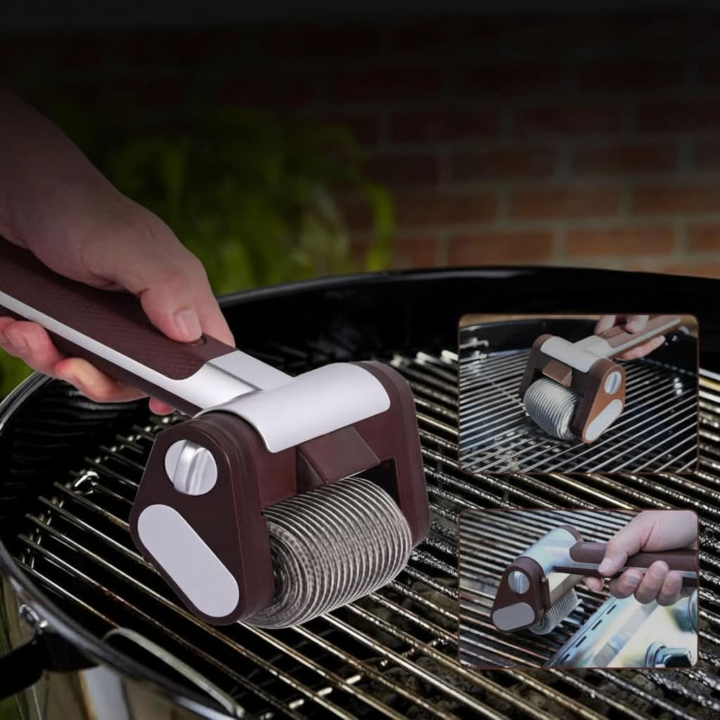 Grill Cleaning Brush | Stainless Steel Roller | USB Rechargeable | Granite