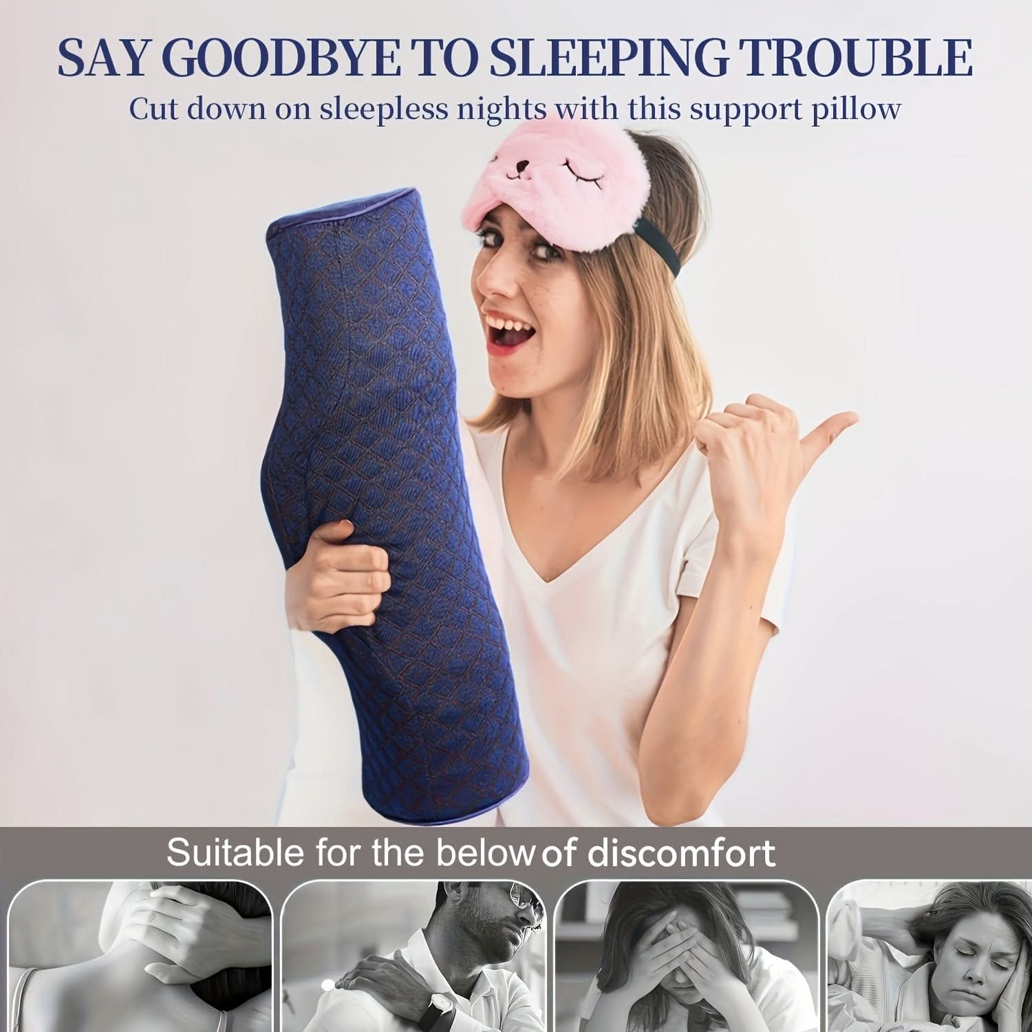 Cervical Neck Pillow | Medium-Firm Memory Foam | 2 Colors | Noble