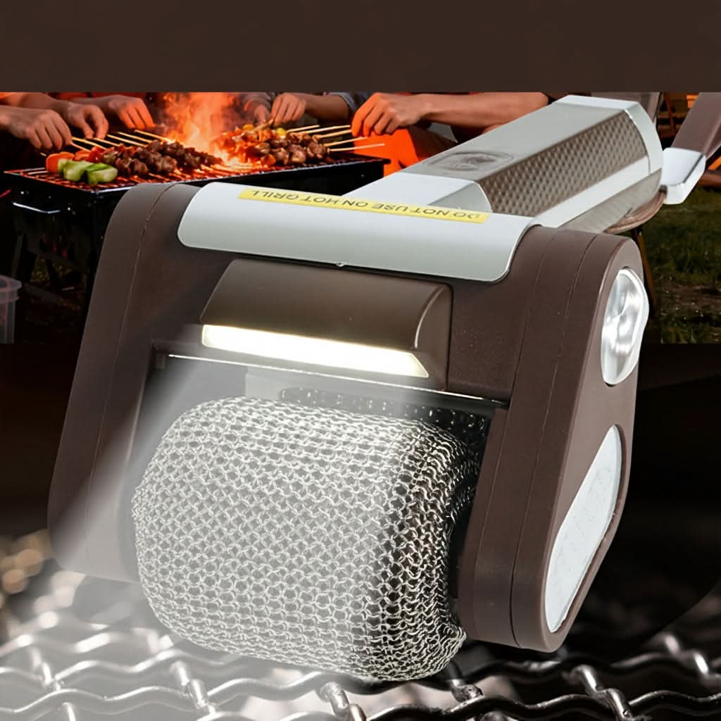Grill Cleaning Brush | Stainless Steel Roller | USB Rechargeable | Granite