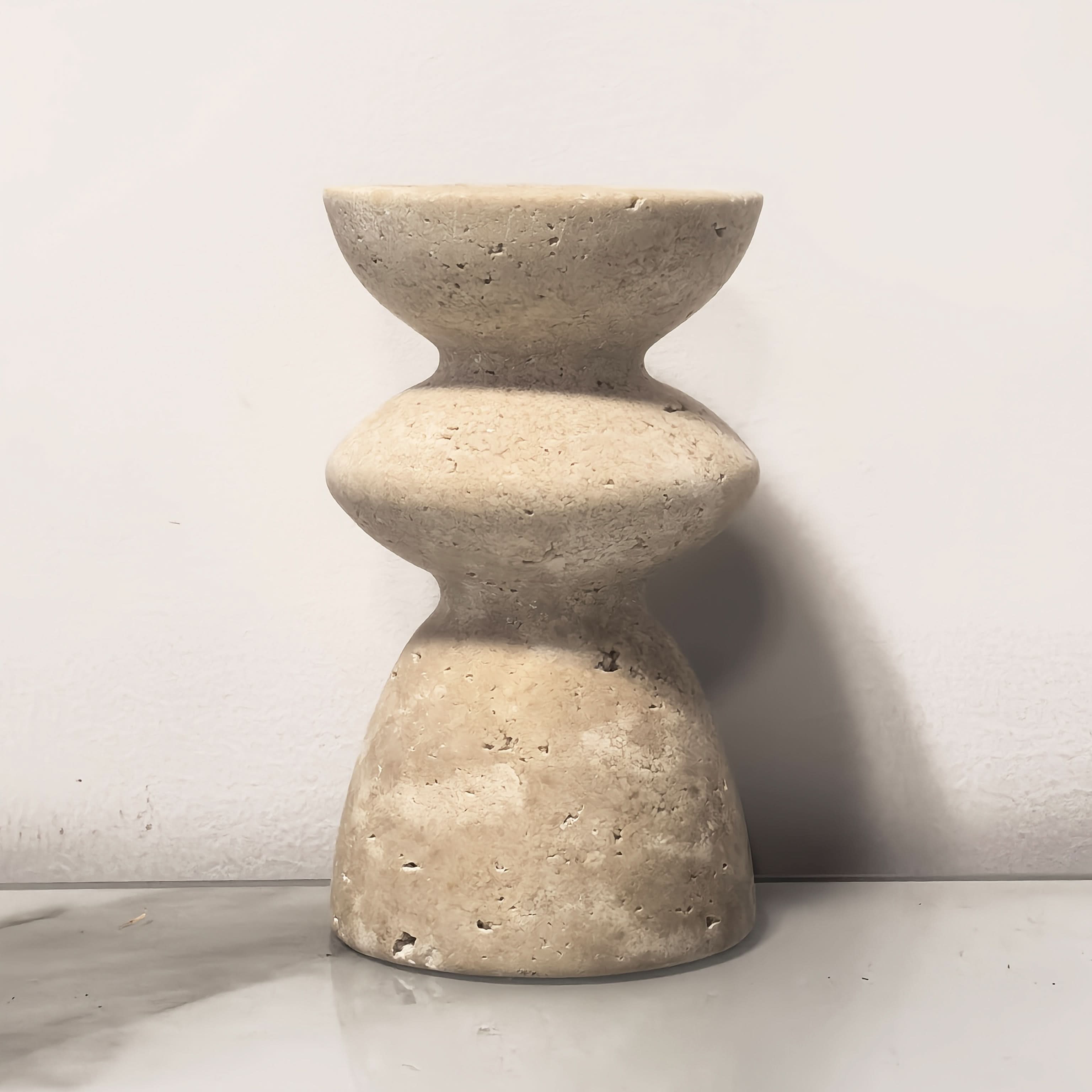 Candle Holders | Natural Marble & Travertine | Polished Finish | Quarry