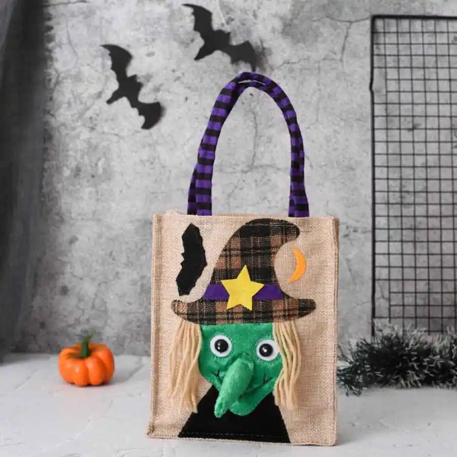 Trick-or-Treat Bag | Washable Cotton Linen | 4 Character Designs | Willow
